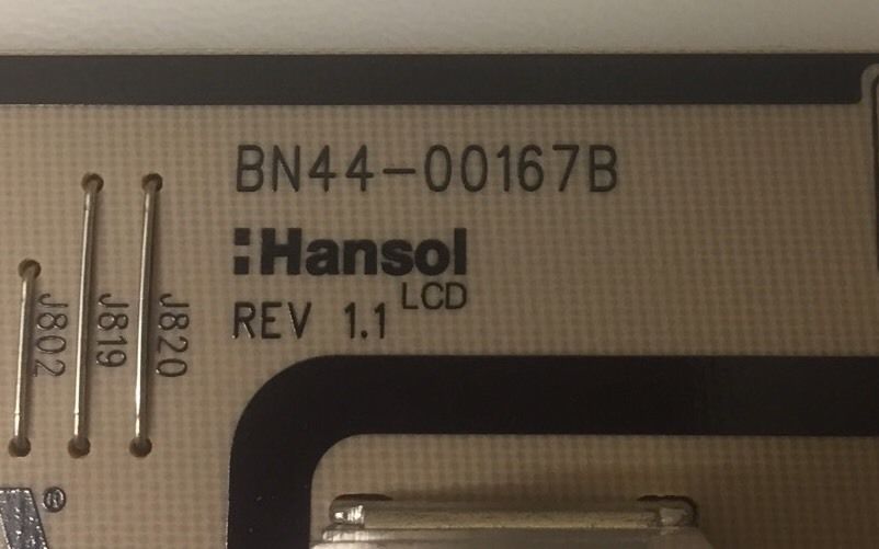 Verwendetes Samsung TV-Netzteil BN44-00167B Rev1.1